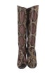Valentino Snakeskin Animal Print Boots