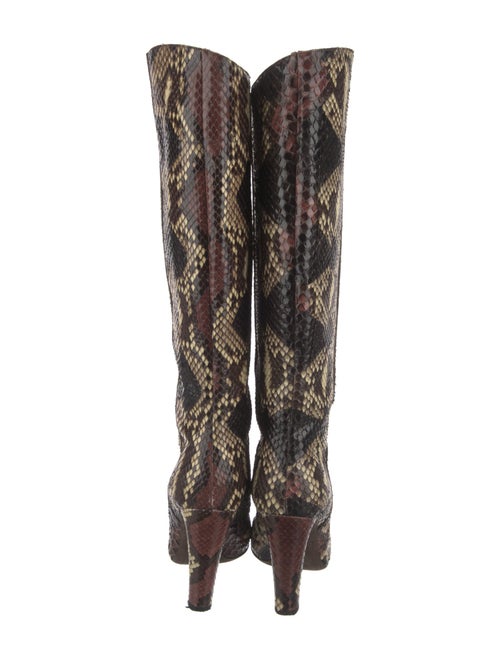 Valentino Snakeskin Animal Print Boots