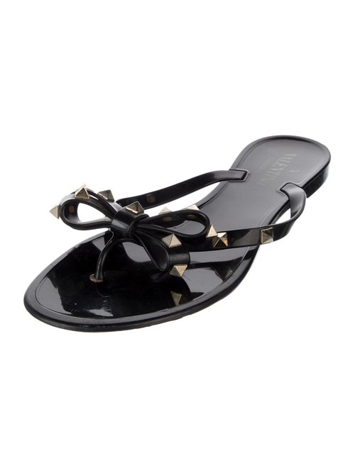 Valentino Rockstud Accents Rubber Slides