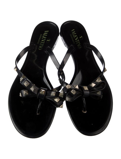 Valentino Rockstud Accents Rubber Slides
