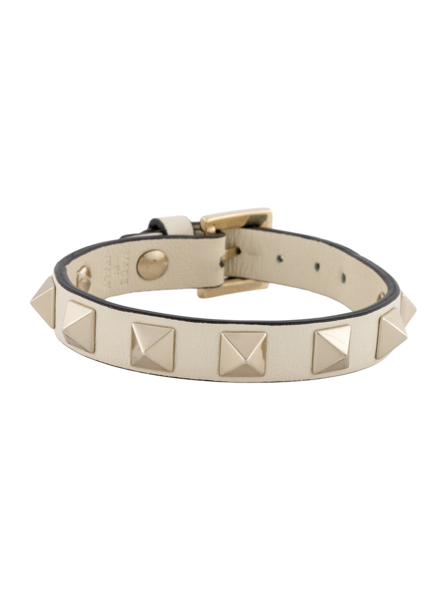 Valentino Leather Rockstud Wrap Bracelet