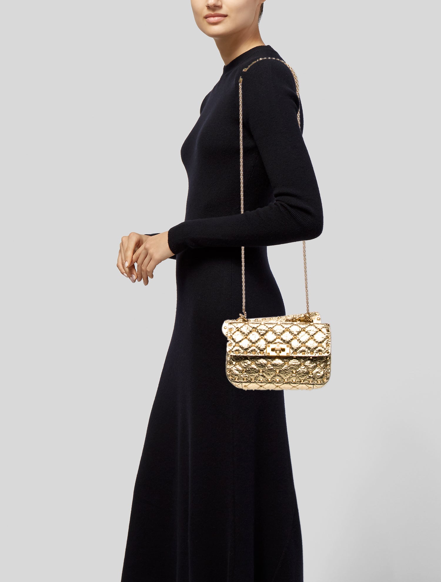 Valentino Rockstud Top Handle Bag