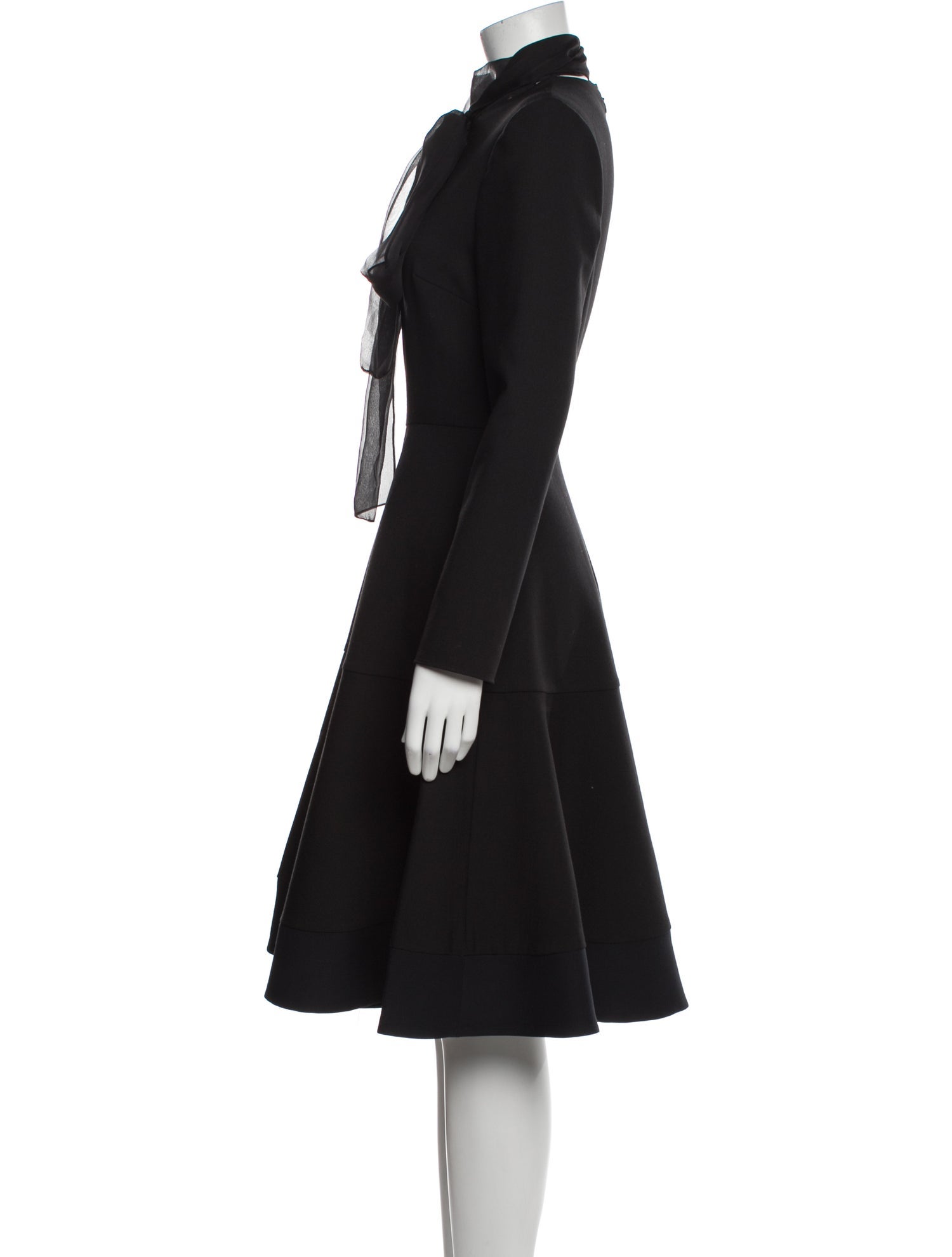 Valentino Mock Neck Midi Length Dress