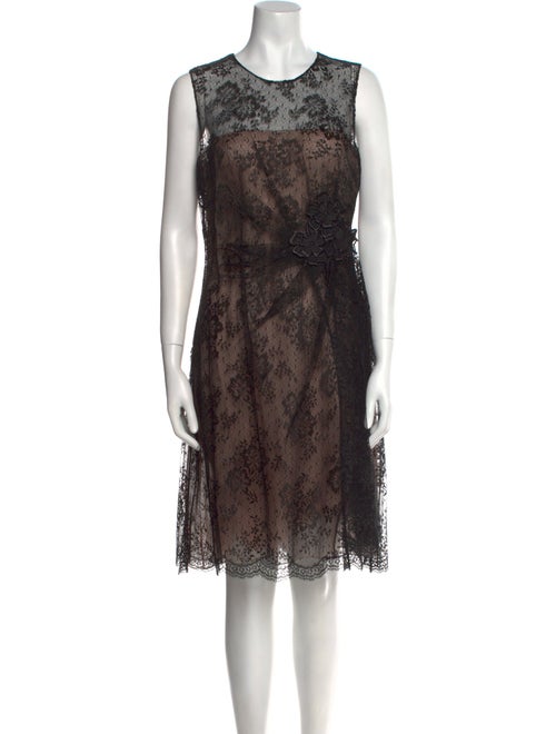 Valentino Lace Pattern Knee-Length Dress