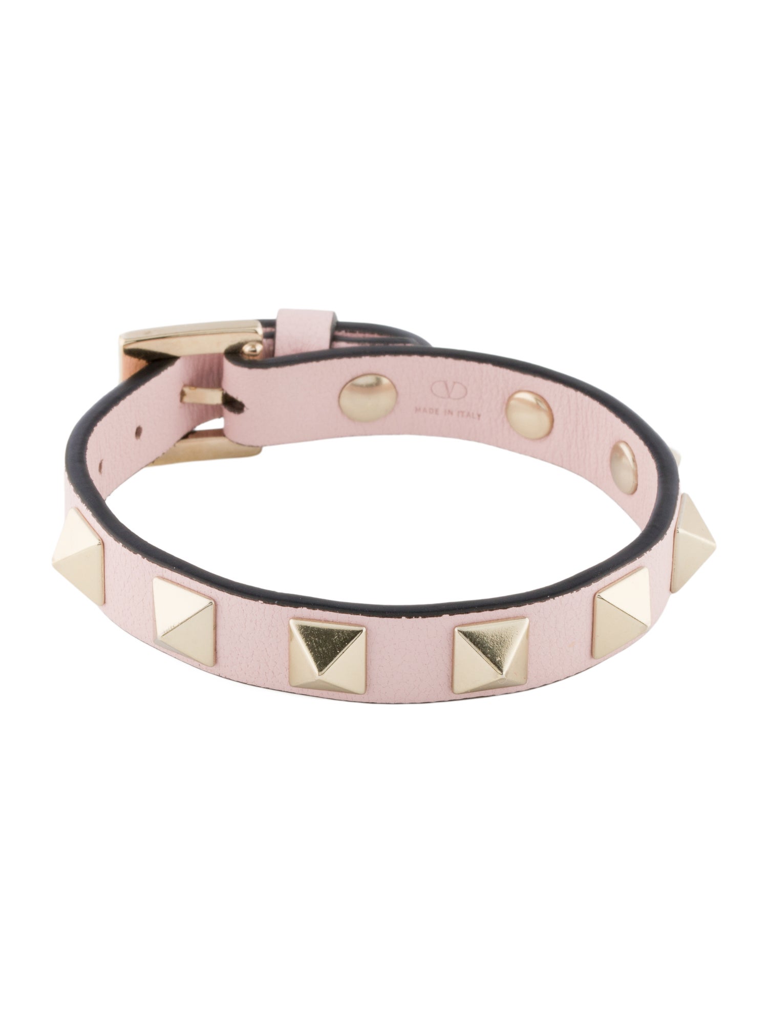 Valentino Leather Rockstud Bracelet