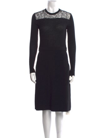 Valentino Colorblock Pattern Knee-Length Dress