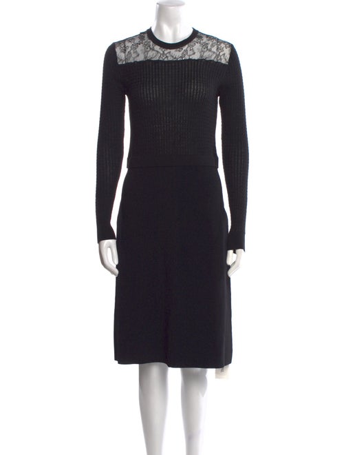 Valentino Colorblock Pattern Knee-Length Dress