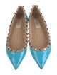 Valentino Rockstud Accents Leather Ballet Flats