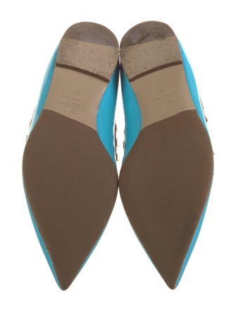 Valentino Rockstud Accents Leather Ballet Flats