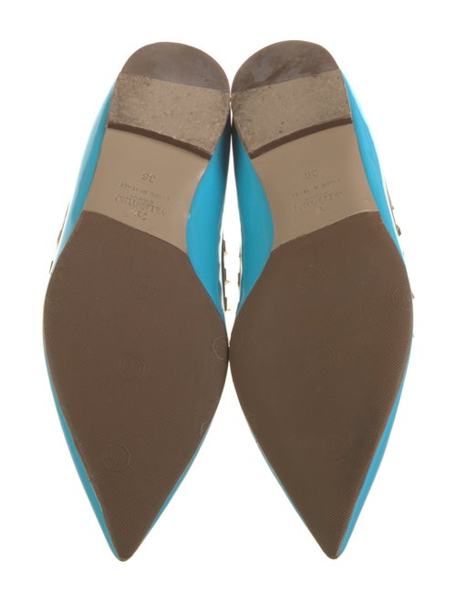 Valentino Rockstud Accents Leather Ballet Flats