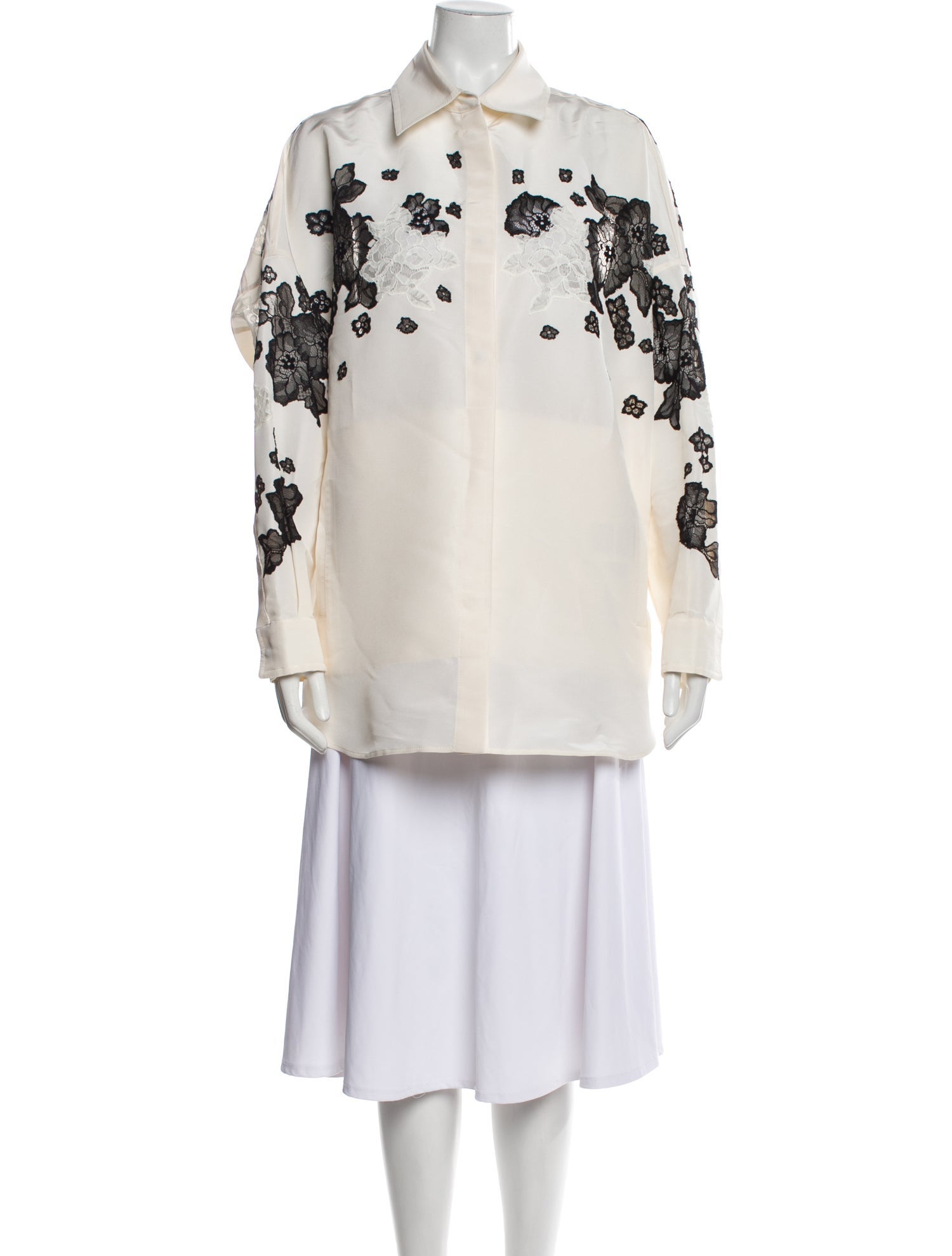 Valentino Silk Lace Pattern Jacket