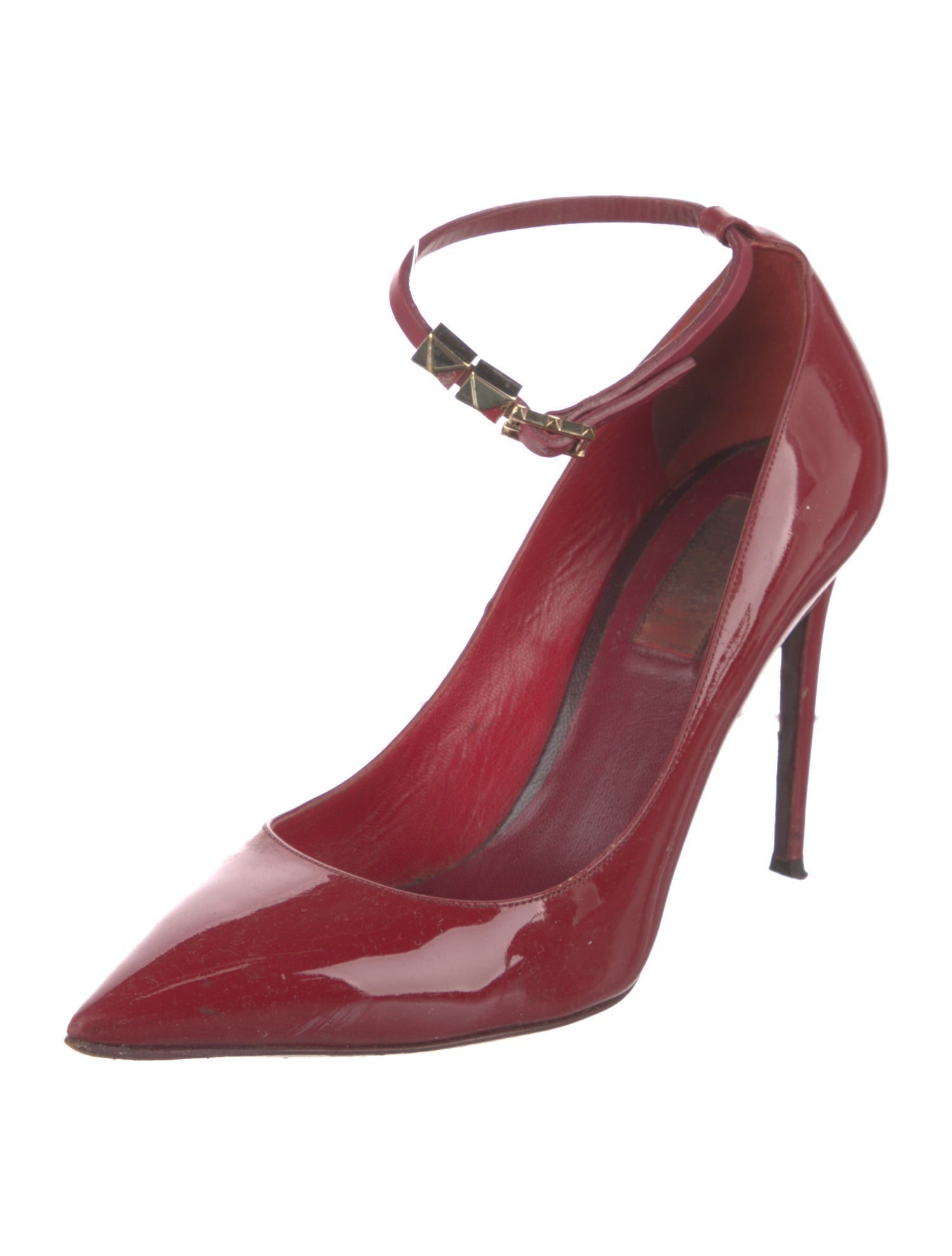 Valentino Rockstud Accents Patent Leather Pumps