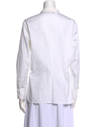 Valentino Printed Long Sleeve Button-Up Top