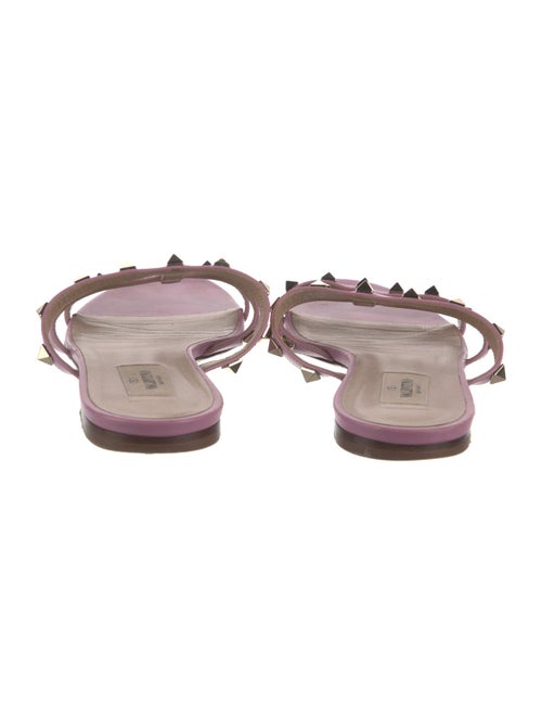 Valentino Rockstud Accents Leather Slides