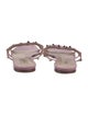 Valentino Rockstud Accents Leather Slides