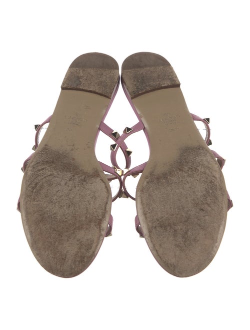 Valentino Rockstud Accents Leather Slides