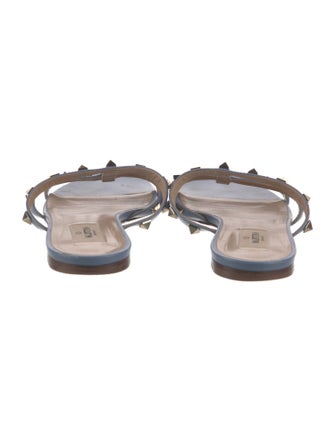 Valentino Rockstud Accents Leather Slides