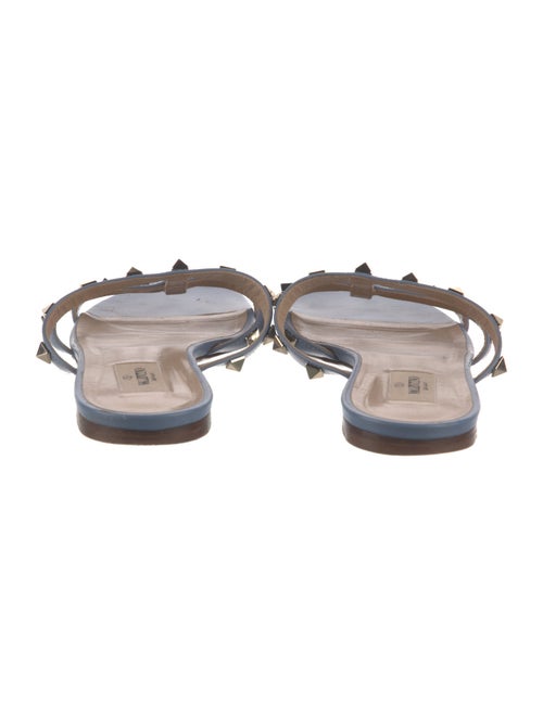 Valentino Rockstud Accents Leather Slides