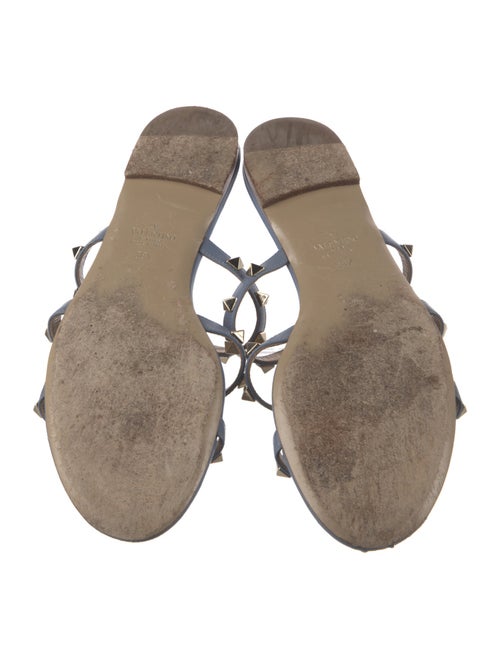 Valentino Rockstud Accents Leather Slides