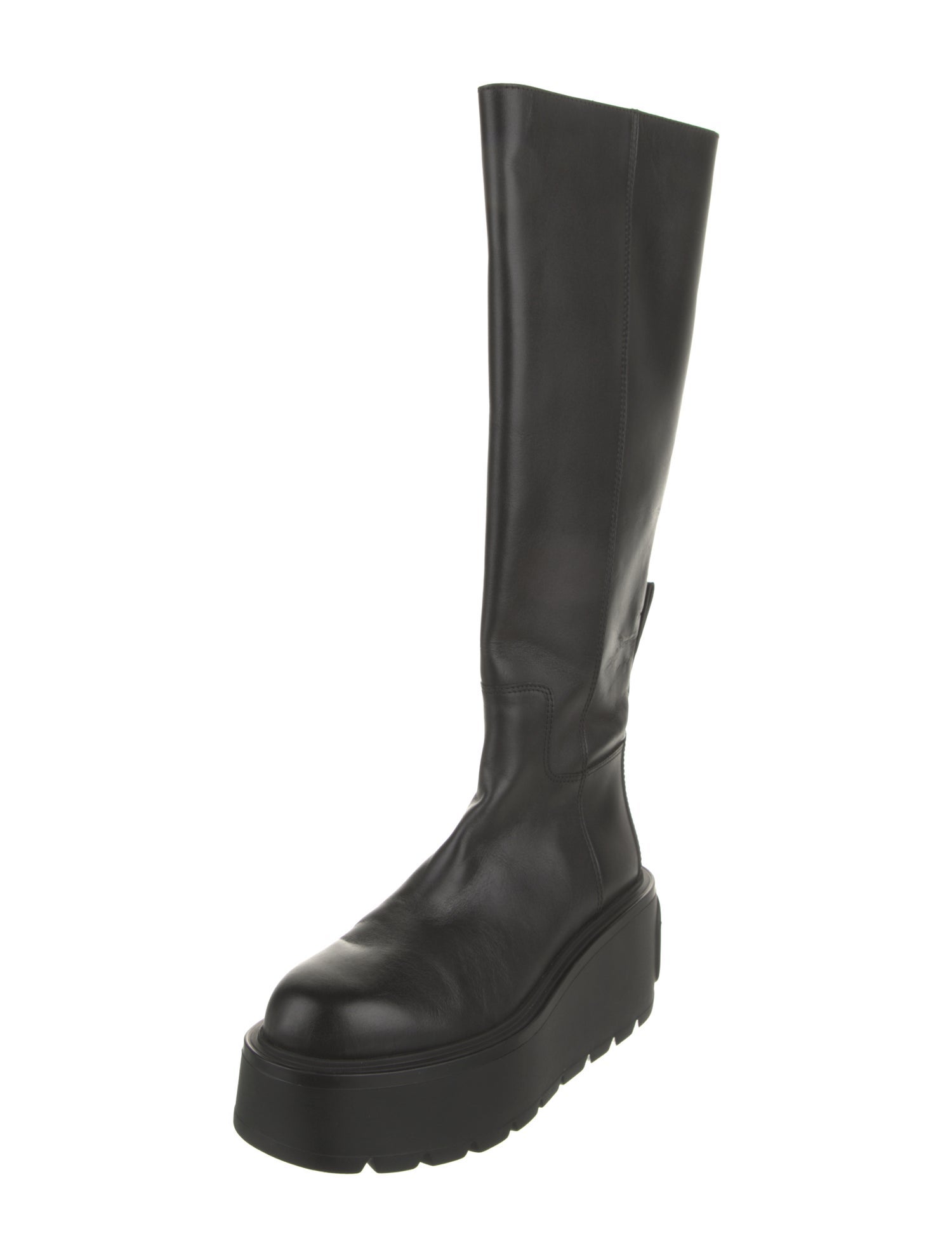 Valentino Rockstud Accents Leather Boots