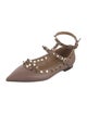 Valentino Rockstud Accents Leather Flats