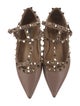 Valentino Rockstud Accents Leather Flats