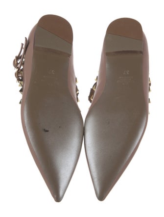 Valentino Rockstud Accents Leather Flats
