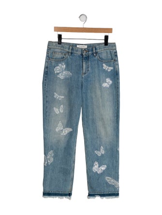 Valentino High-Rise Wide Leg Jeans