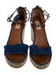 Valentino Rockstud Accents Denim Espadrilles