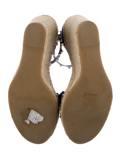 Valentino Rockstud Accents Denim Espadrilles