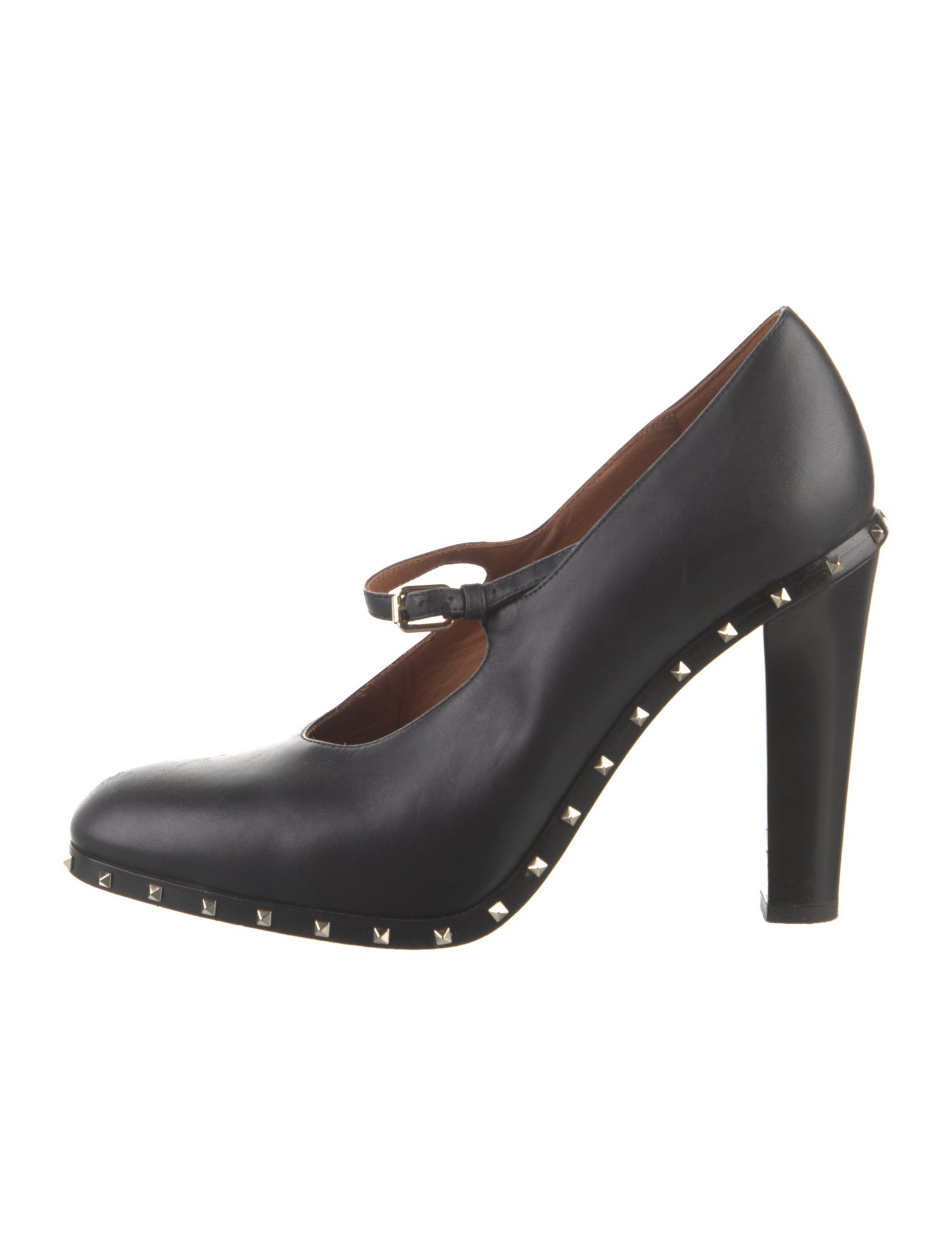 Valentino Rockstud Accents Leather Pumps