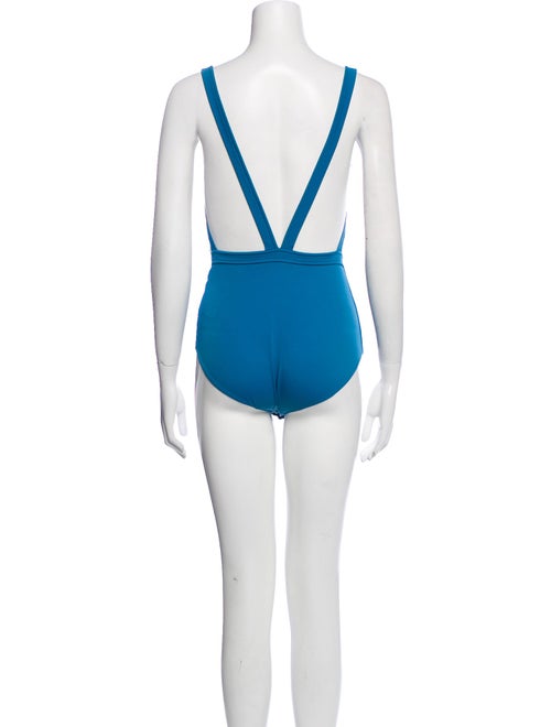 Valentino Colorblock Pattern Cutout Accent One-Piece