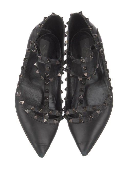 Valentino Rockstud Accents Leather Ballet Flats