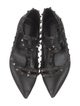 Valentino Rockstud Accents Leather Ballet Flats