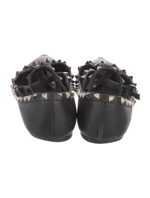 Valentino Rockstud Accents Leather Ballet Flats