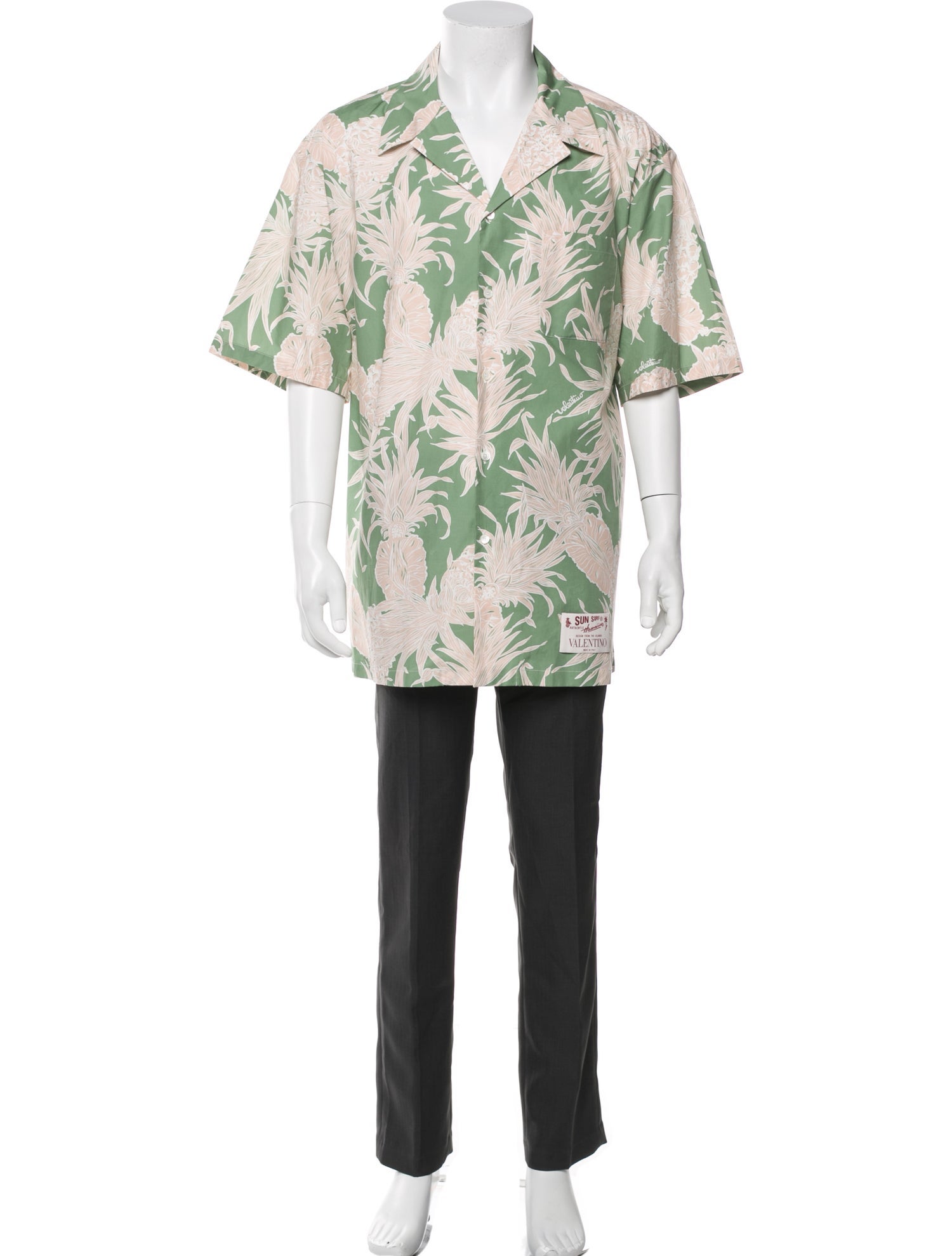 Valentino Floral Print Short Sleeve Shirt