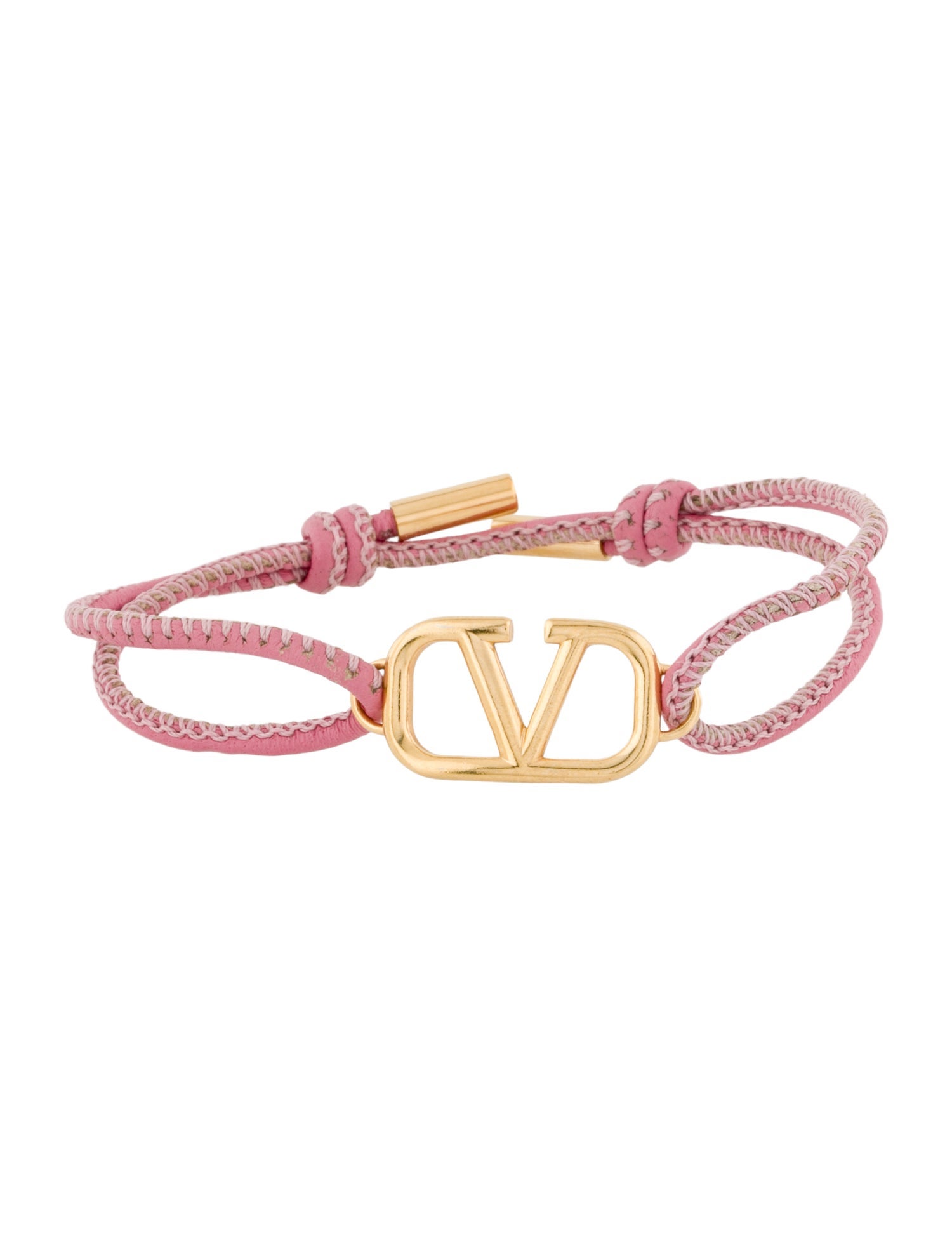 Valentino Leather VLogo Bangle Bracelet