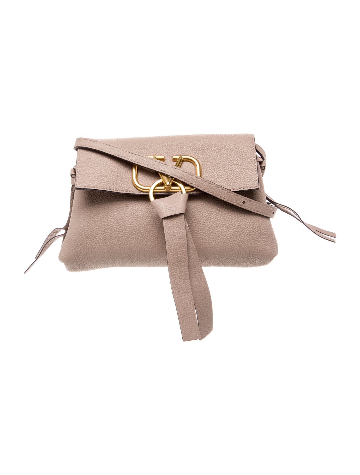 Valentino Leather V Ring Crossbody
