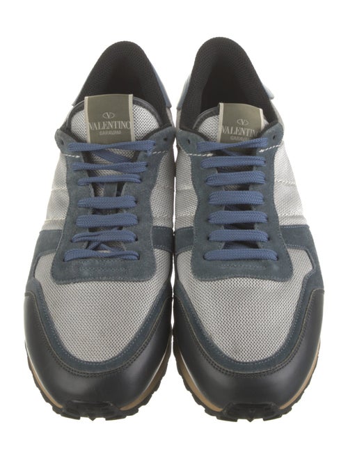Valentino Denim Colorblock Pattern Sneakers