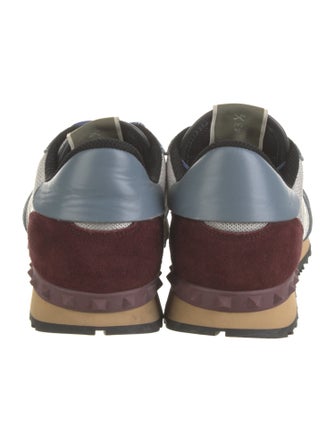 Valentino Denim Colorblock Pattern Sneakers