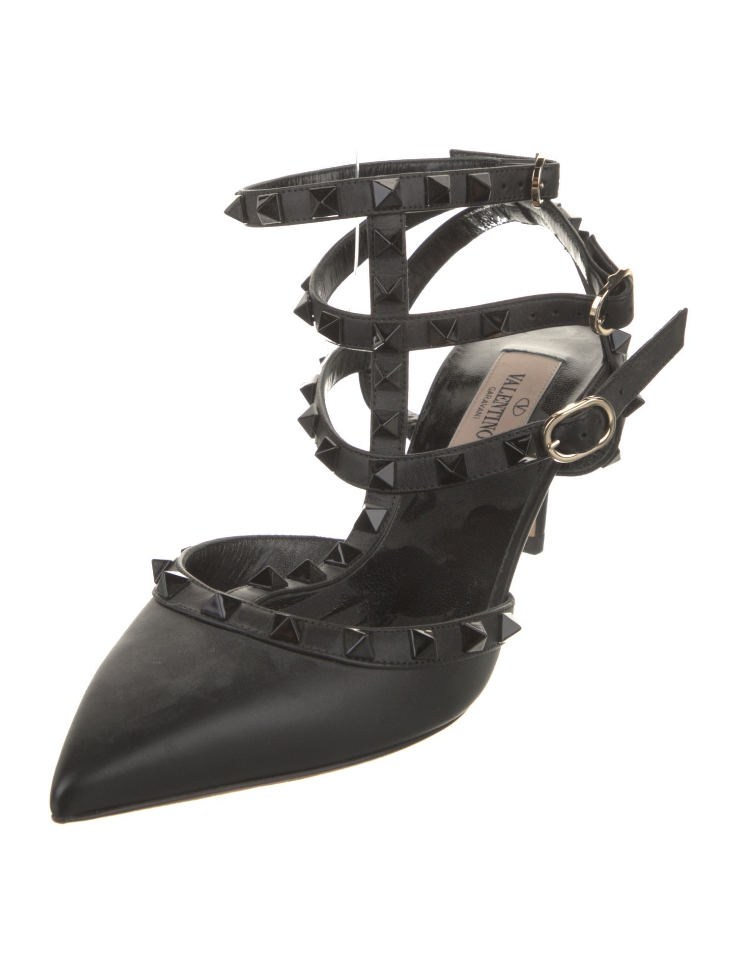 Valentino Rockstud Accents Leather Pumps