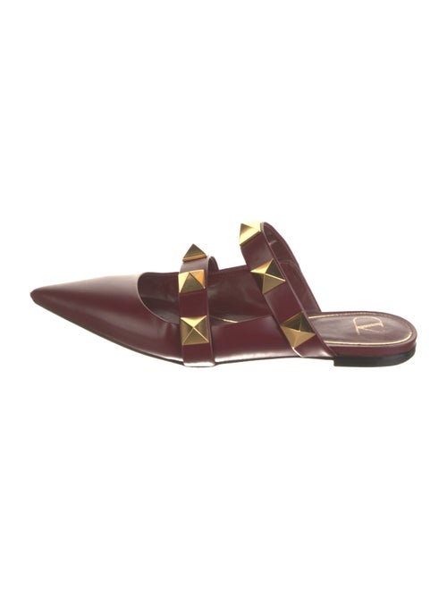 Valentino Rockstud Accents Leather Mules
