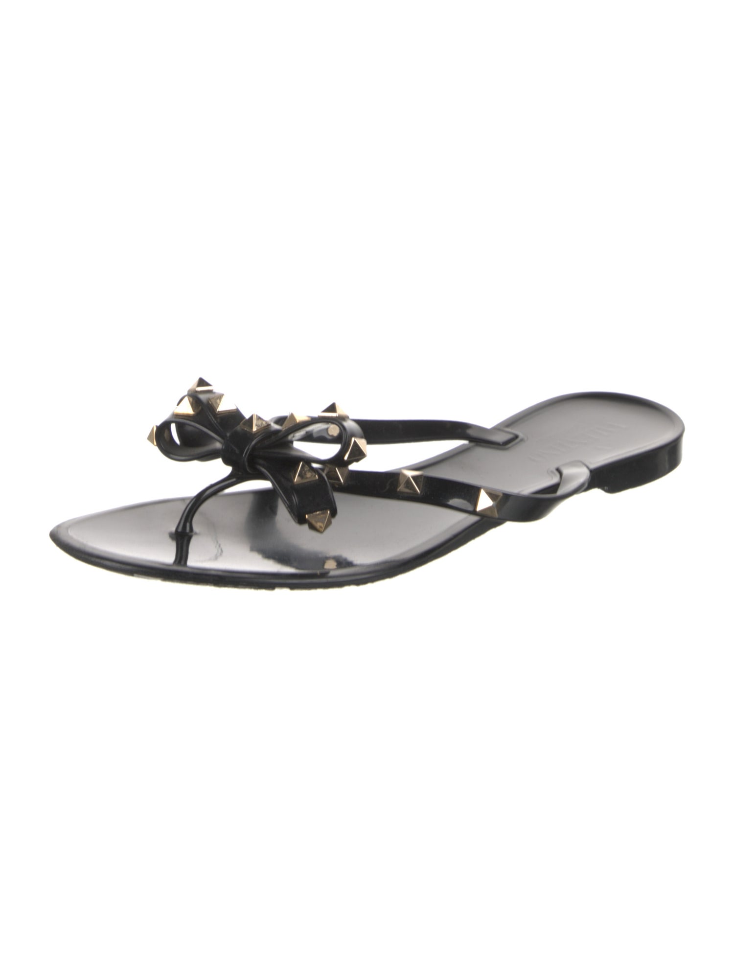 Valentino Rockstud Accents Rubber Slides