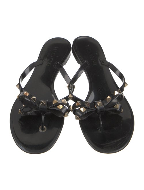 Valentino Rockstud Accents Rubber Slides