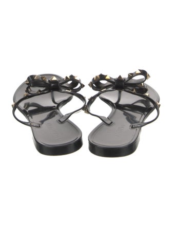 Valentino Rockstud Accents Rubber Slides
