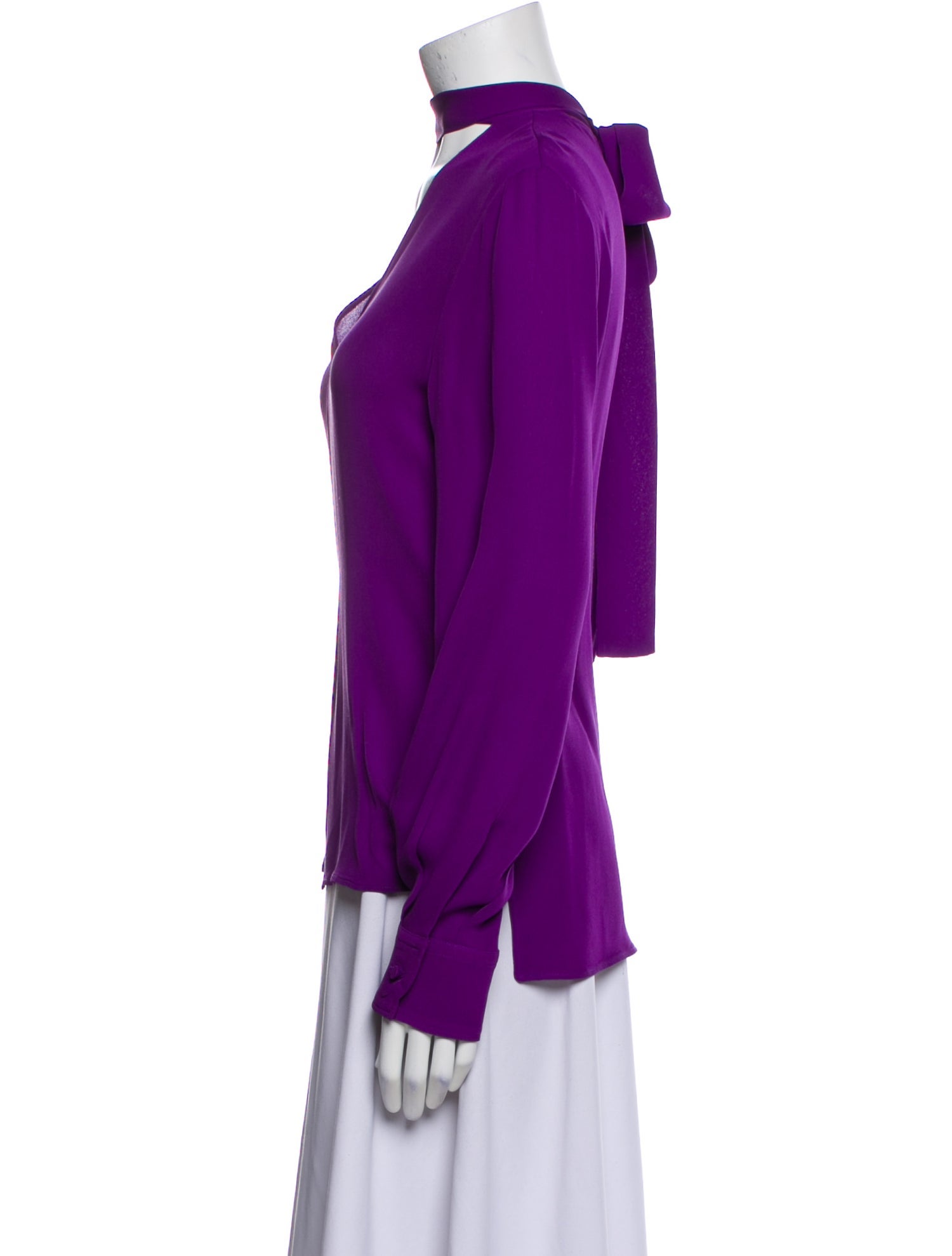 Valentino Silk V-Neck Blouse