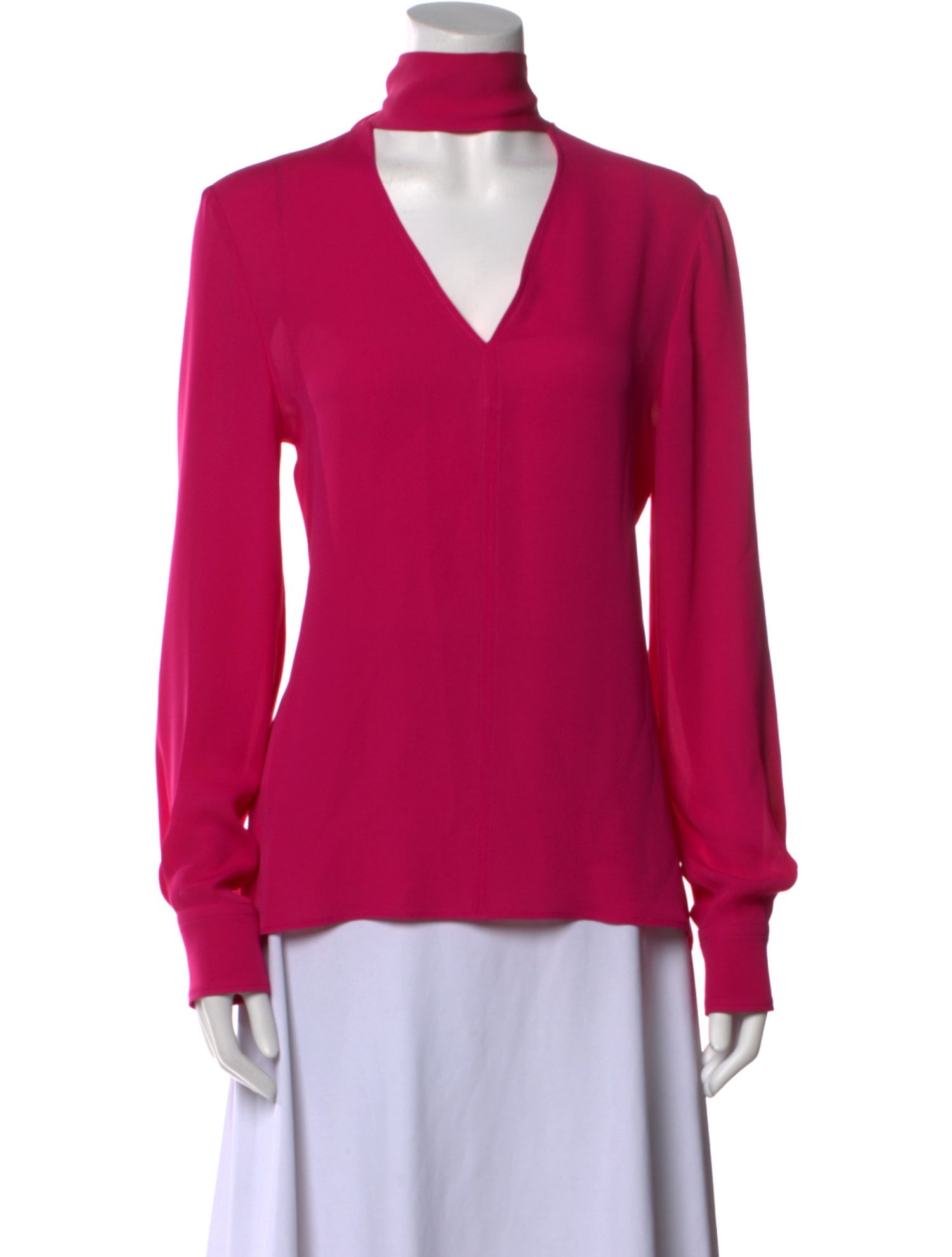 Valentino Silk V-Neck Blouse