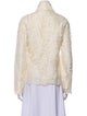 Valentino Silk Lace Pattern Button-Up Top