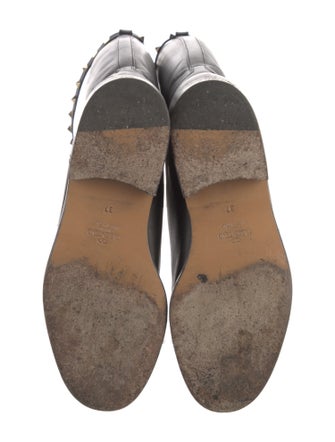 Valentino Rockstud Accents Leather Riding Boots