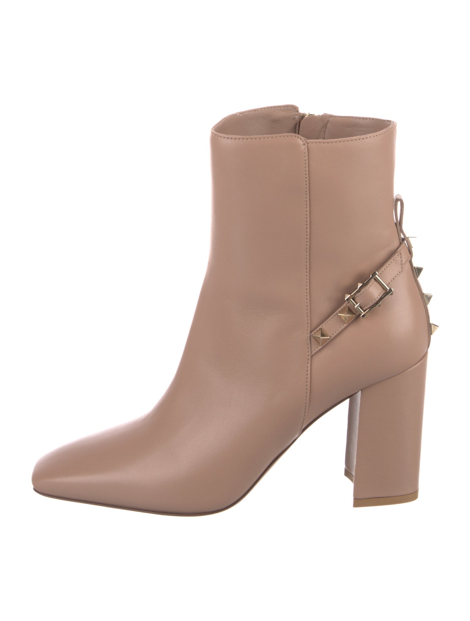 Valentino Rockstud Accents Leather Boots